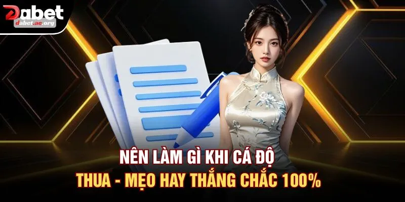 Nên Làm Gì Khi Cá Độ Thua - Mẹo Hay Thắng Chắc 100%